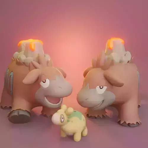 Pokemon - Numel and Camerupt