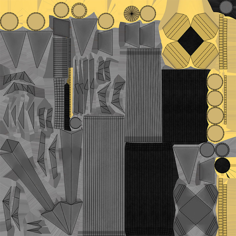 Trident Collection GameReady With PBR Textures Low-poly 3D model_31