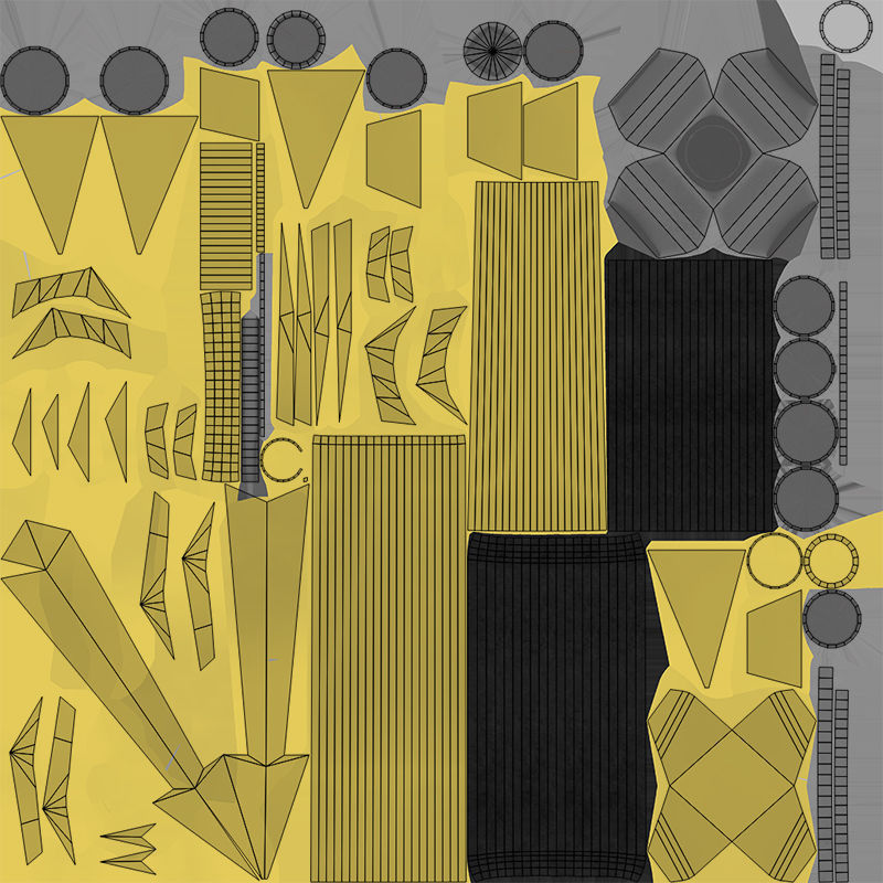 Trident Collection GameReady With PBR Textures Low-poly 3D model_32