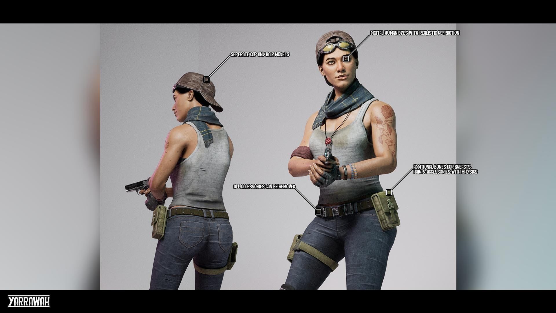 Survival NPCs - Four Pack UE4 Low-poly 3D model_9