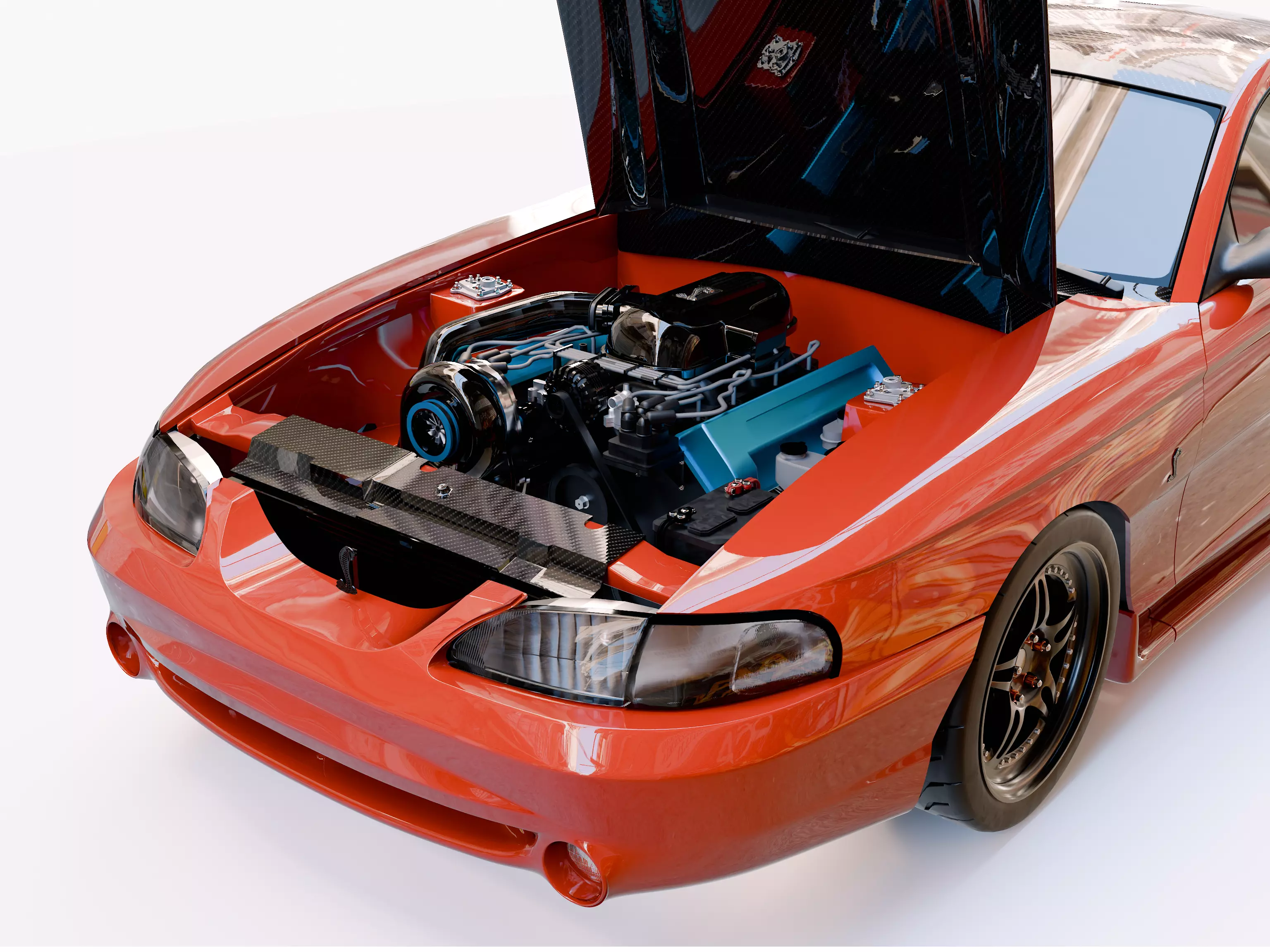 1998 SN95 Merchant Centrifugal Supercharged Muscle Car 3D model