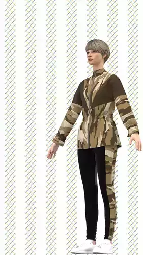 Ladies jacket Low-poly 3D model
