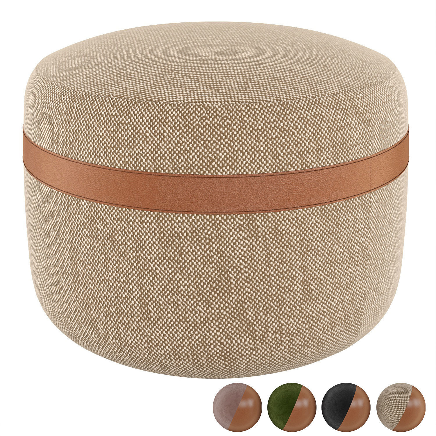 Pouf Macarons 3D model_1