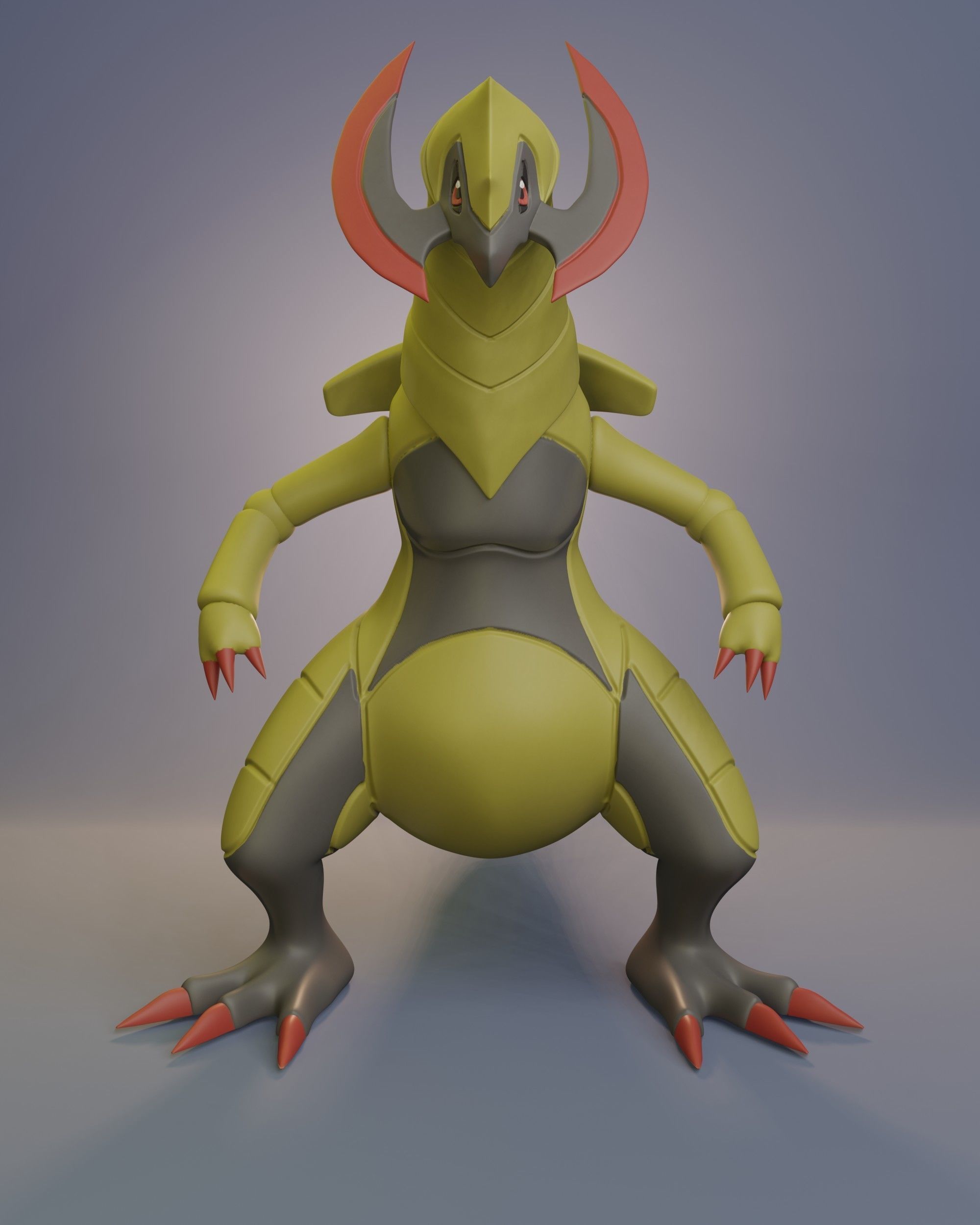 Pokemon - Haxorus with two different poses 3D print model_1