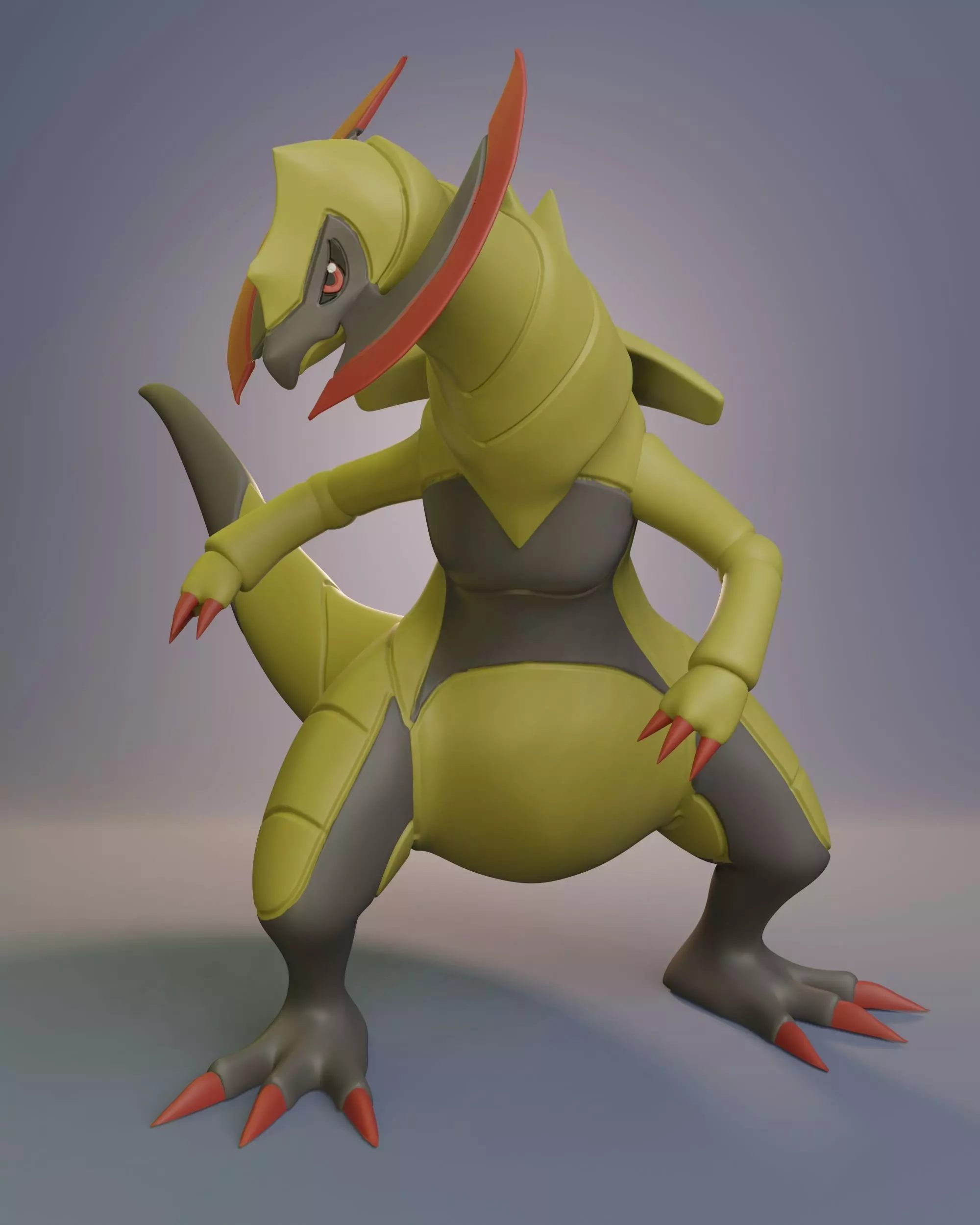 Pokemon - Haxorus with two different poses 3D print model_0