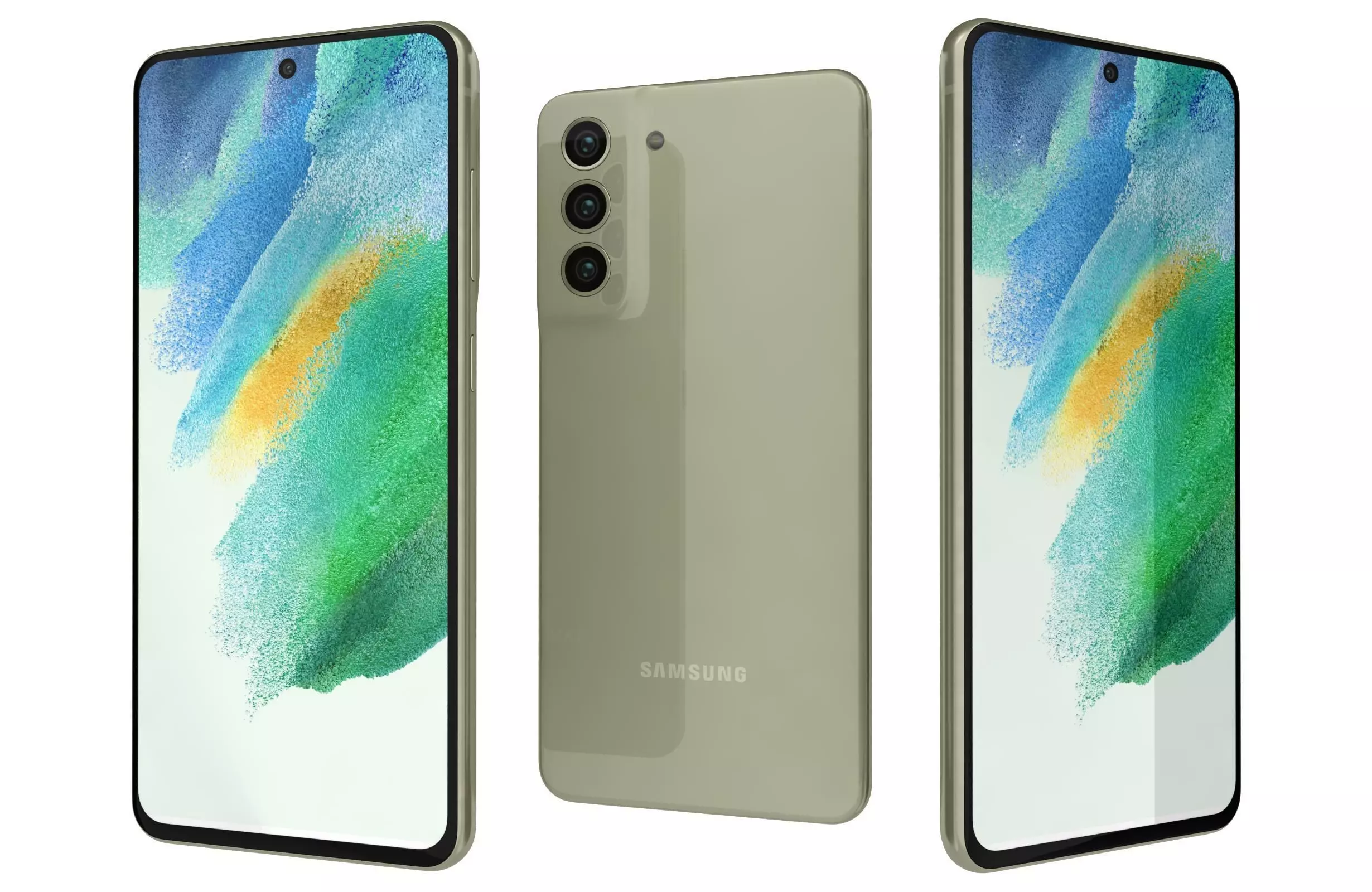 Samsung Galaxy S21 FE 5G Olive 3D model_0