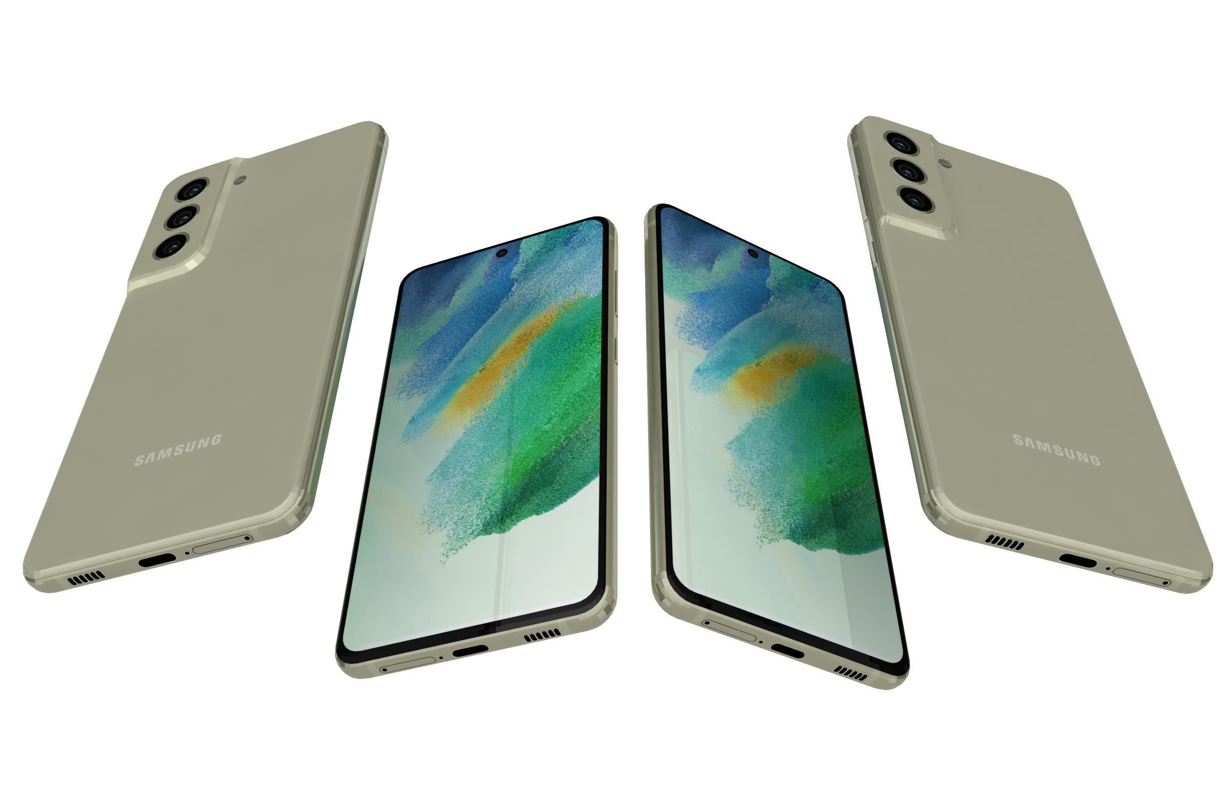 Samsung Galaxy S21 FE 5G Olive 3D model_4