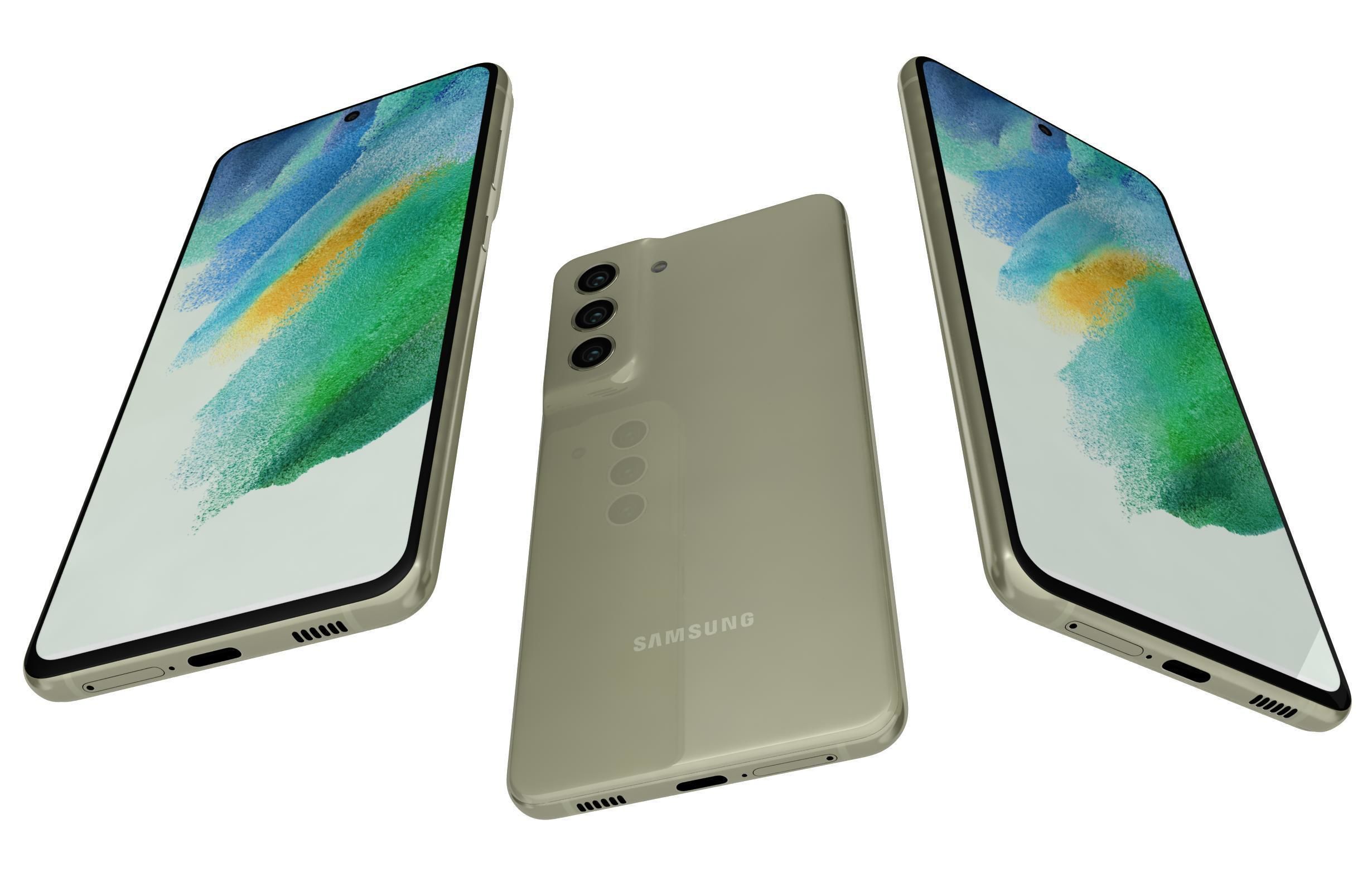 Samsung Galaxy S21 FE 5G Olive 3D model_2