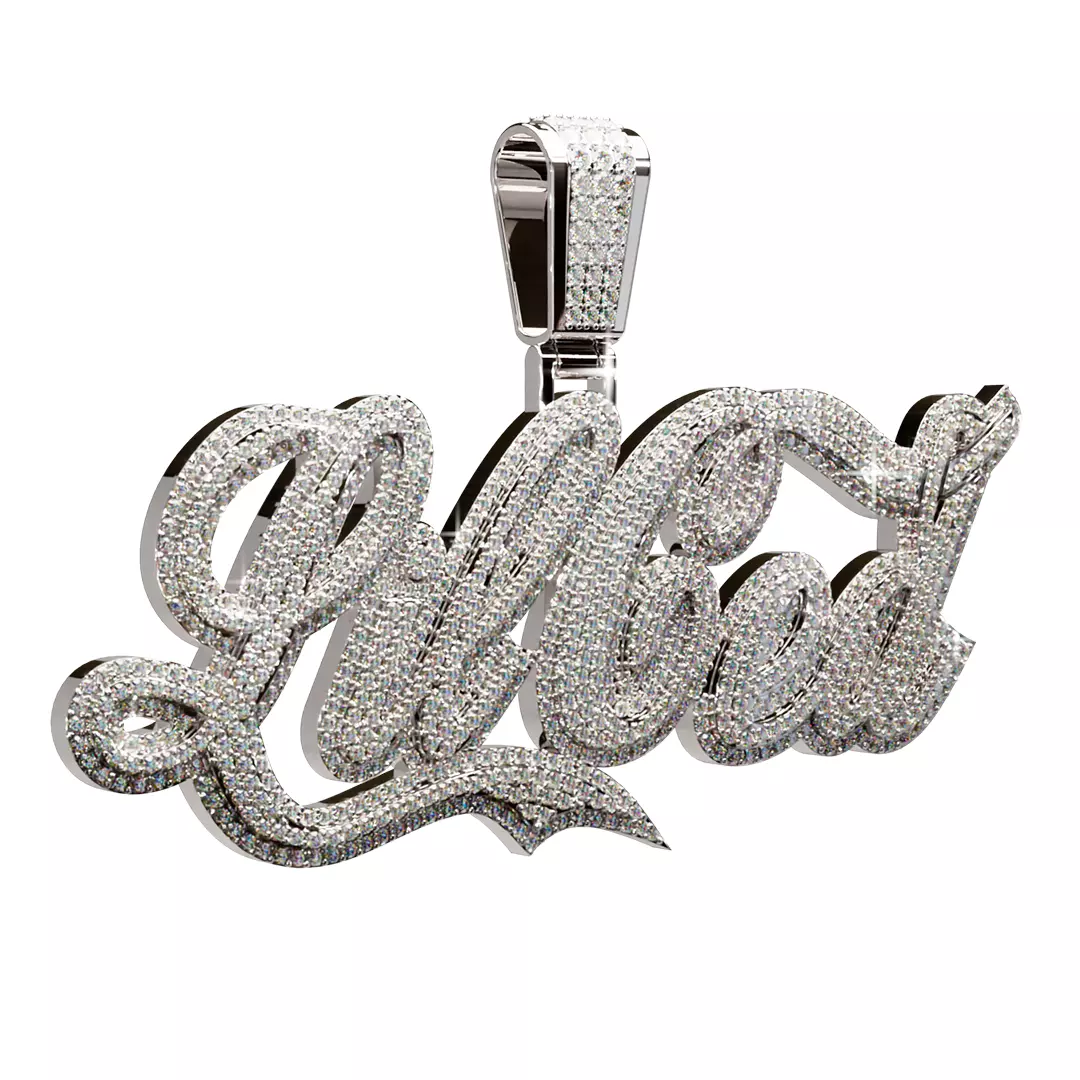 Iced out pendant 3D print model_0