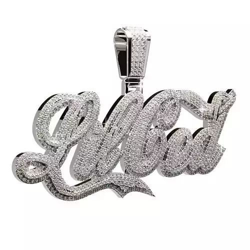 Iced out pendant 3D print model