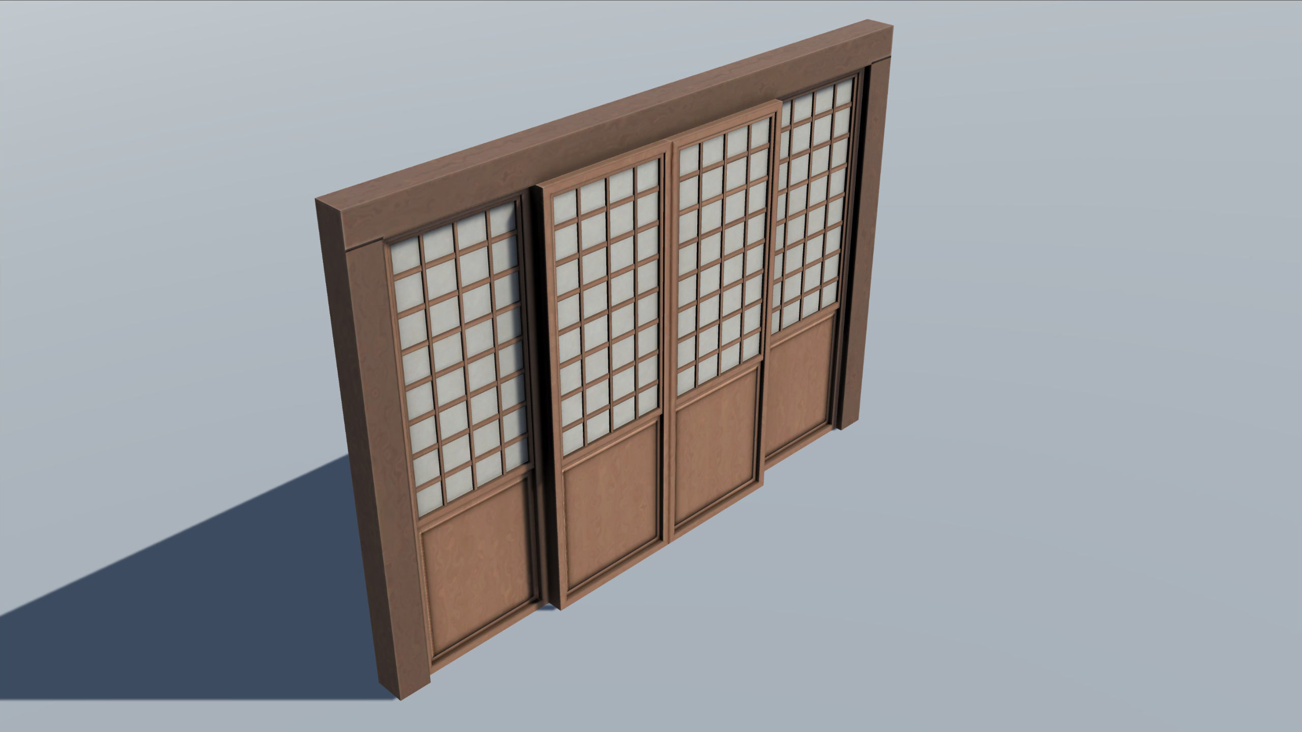 Japanese Furniture Set Low-poly 3D model_8
