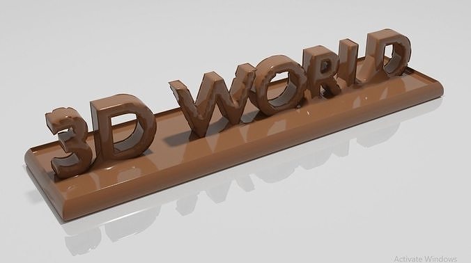 chocolate text animation 3D model