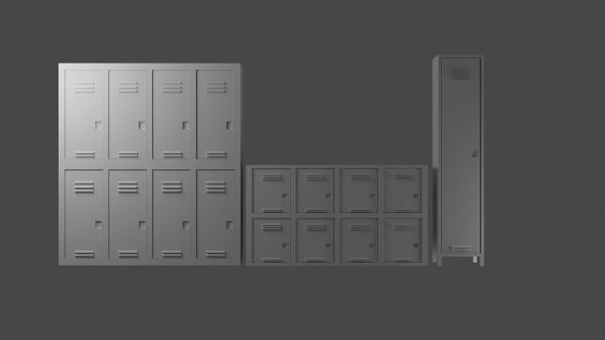 Lockers set of Free 3D model