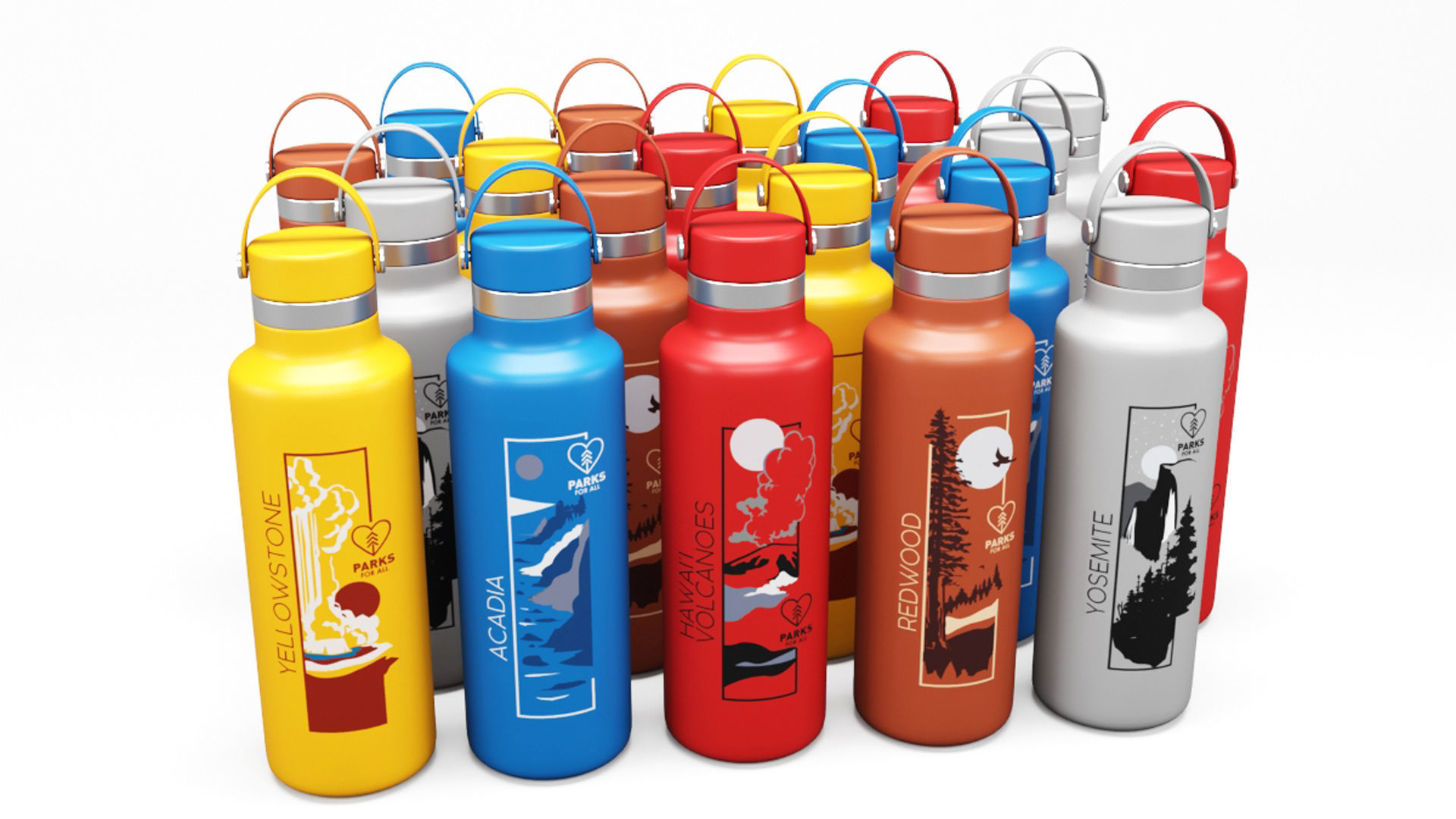 Hydro Flask 21oz National Park Foundation 3D model_4