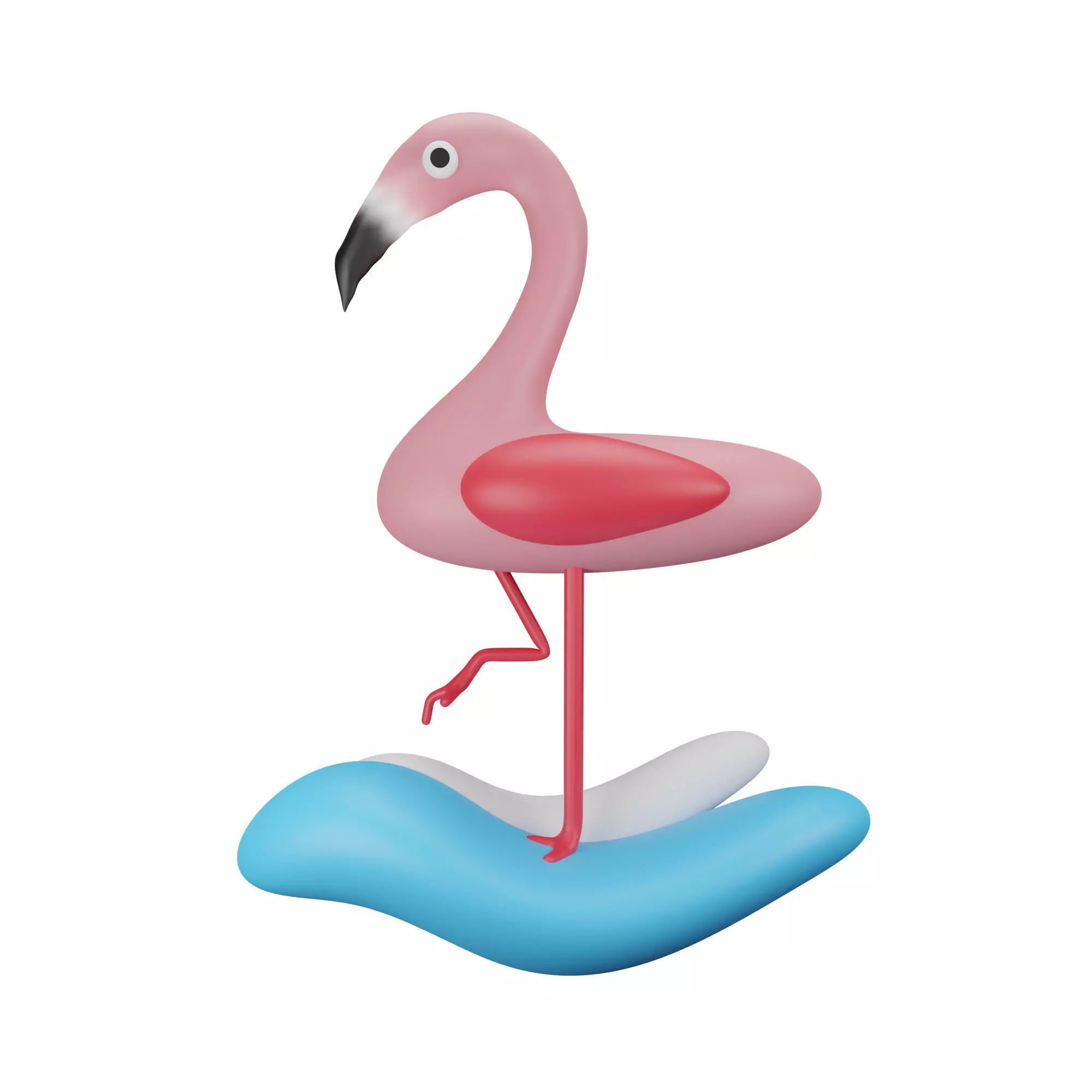 Flamingo Low-poly 3D model_0