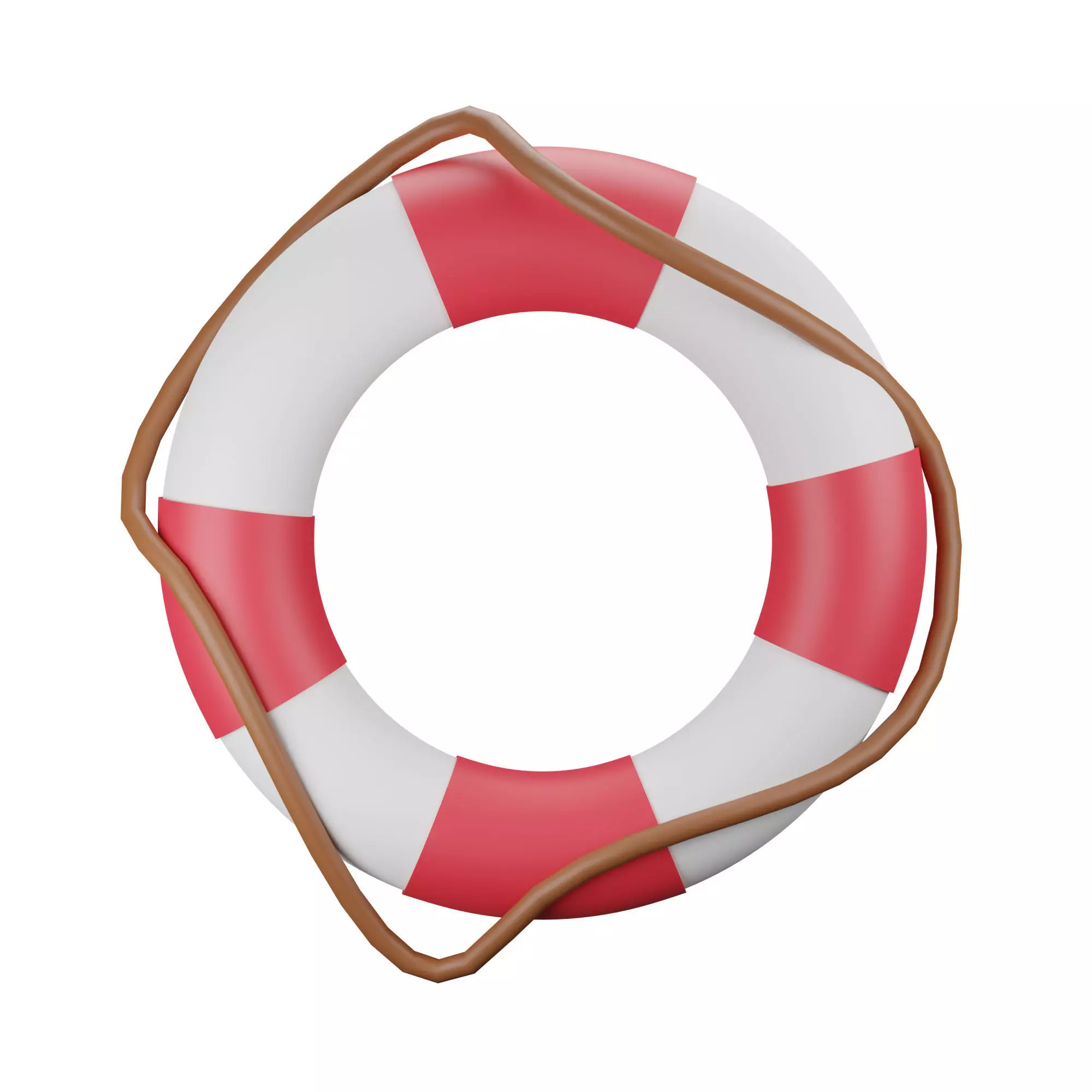 Lifebuoy Icon Low-poly 3D model_0