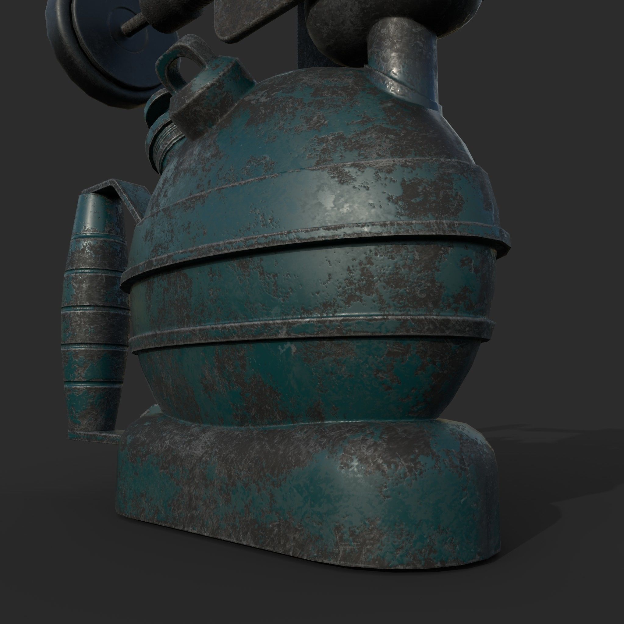 Old blow torch Low-poly 3D model_6