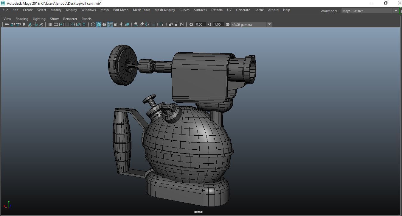 Old blow torch Low-poly 3D model_10