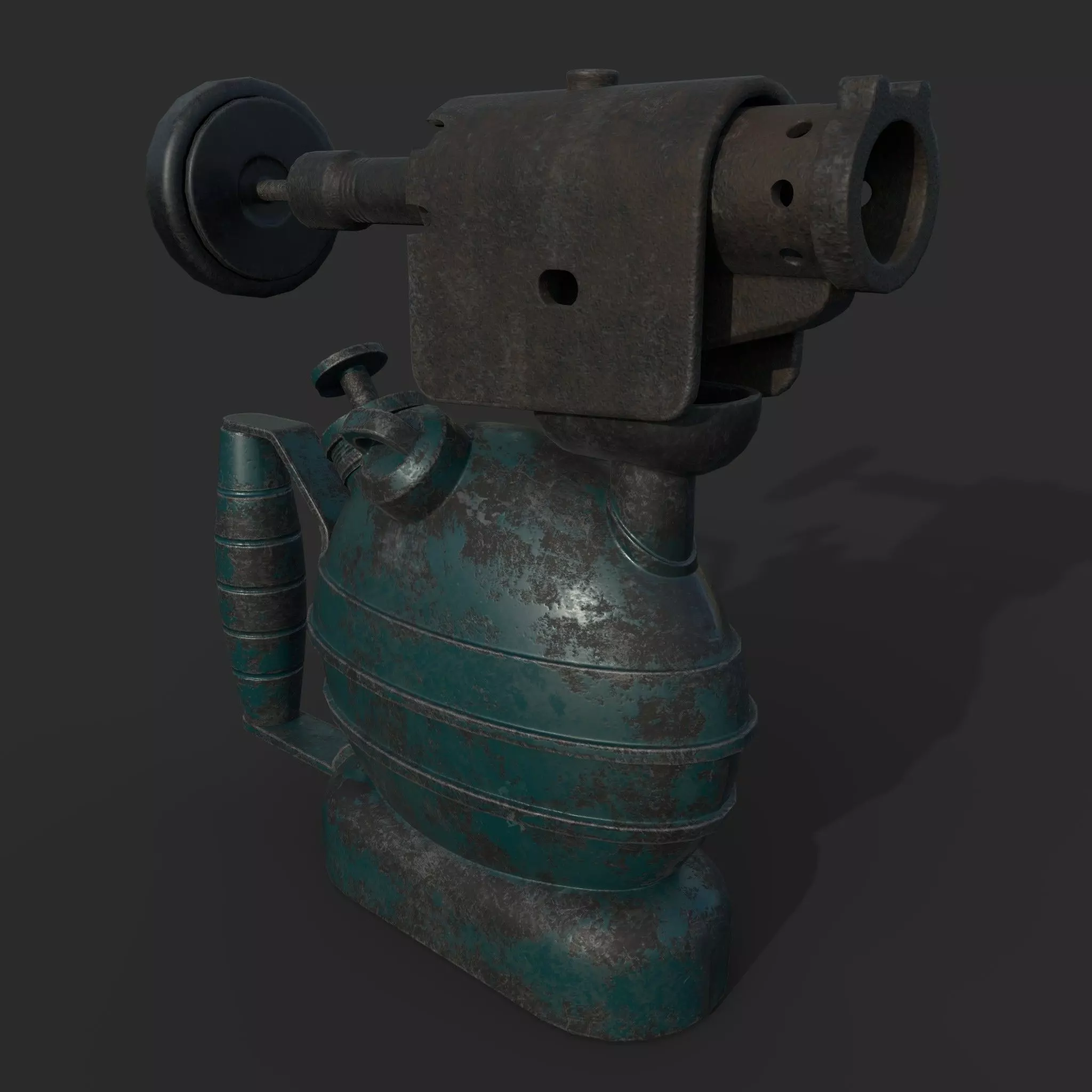 Old blow torch Low-poly 3D model_0