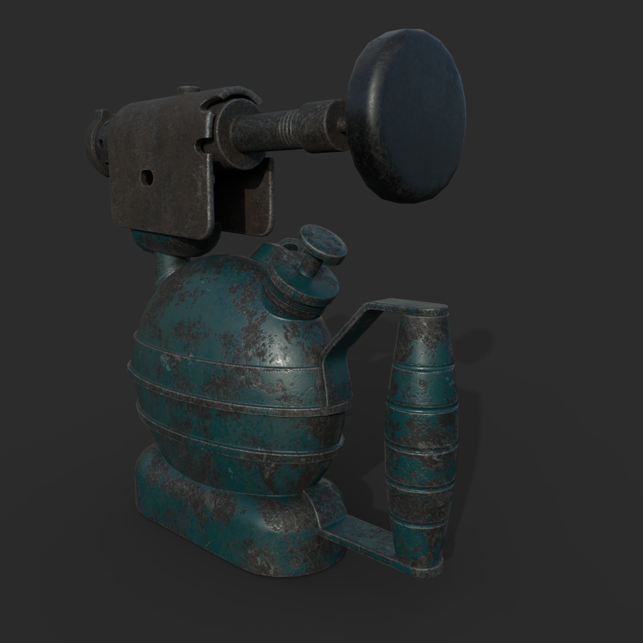 Old blow torch Low-poly 3D model_5