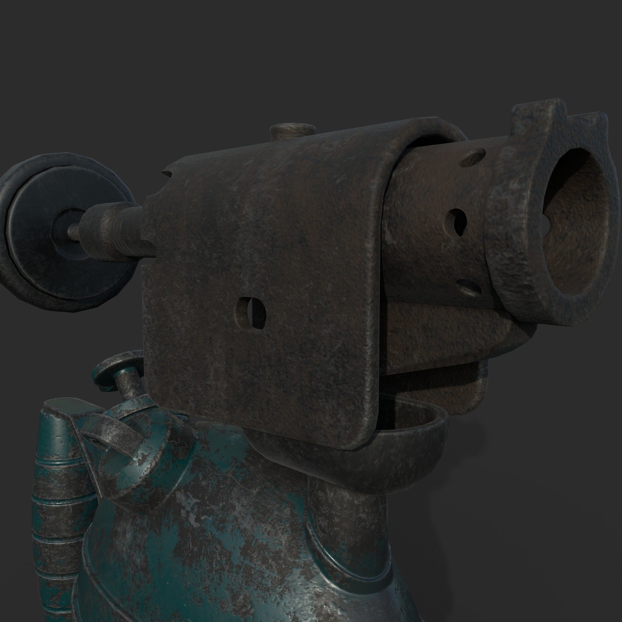 Old blow torch Low-poly 3D model_7