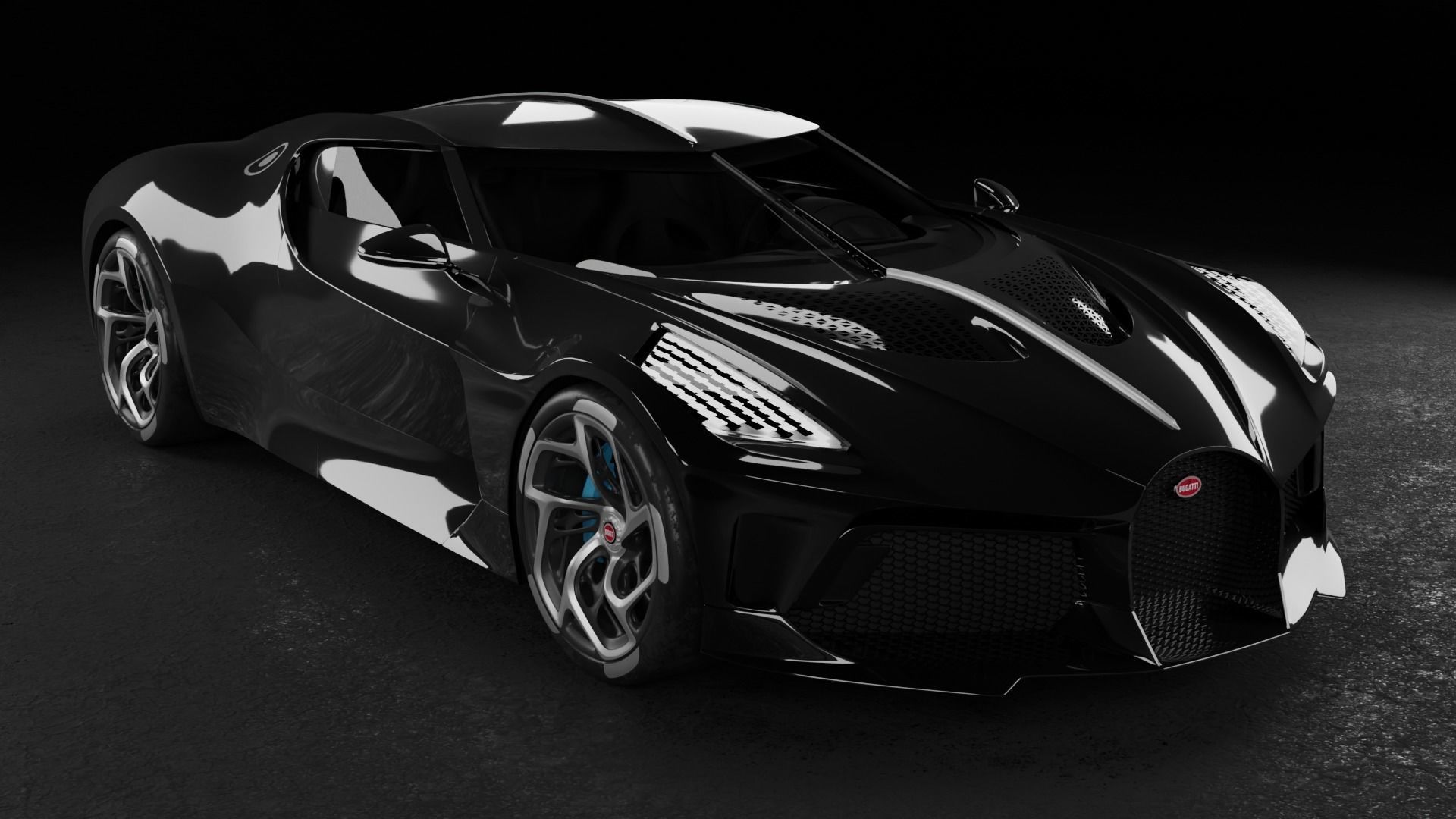 3D model Bugatti La Voiture Noire 3D model_2