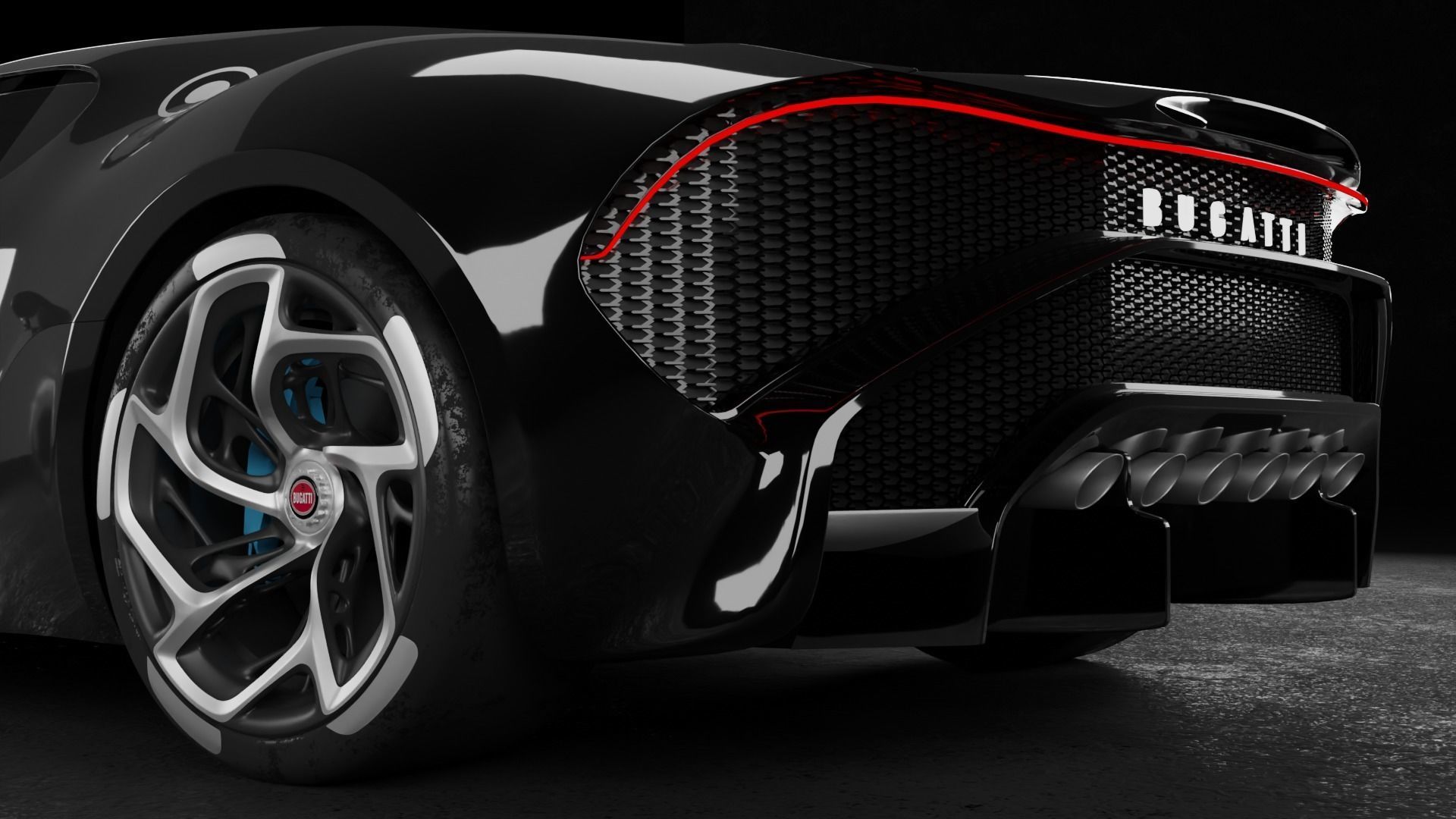 3D model Bugatti La Voiture Noire 3D model_4
