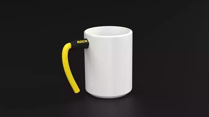 Coffee Mug - 3D Model Music Themed Design