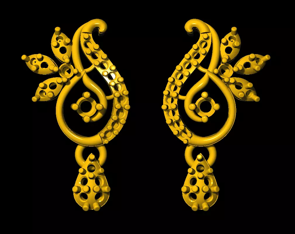 Tops earrings 3D print model_0