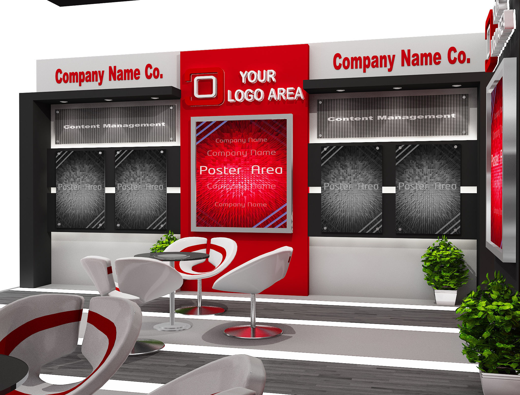 Booth Exhibition Stand a517b 3D model_20