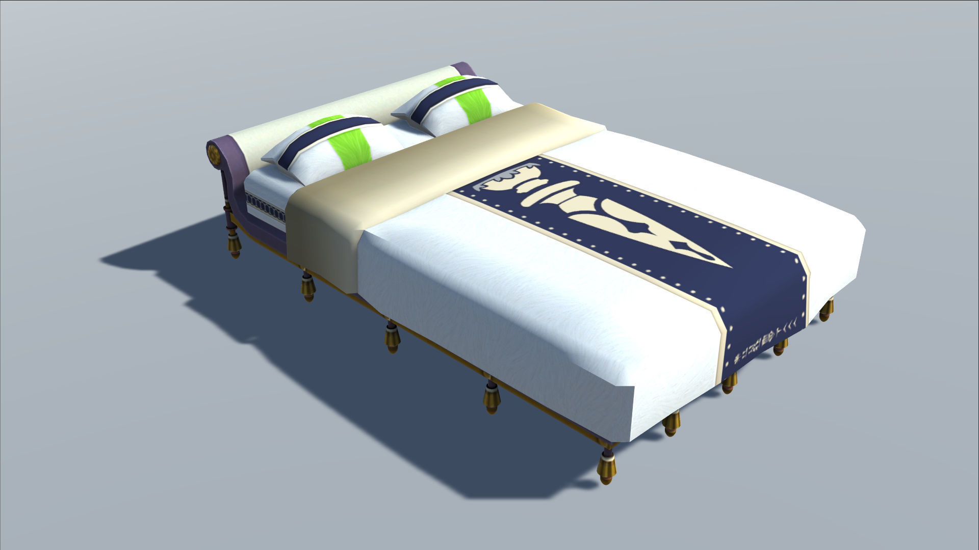 Mesopotamia Babylon Furniture Low-poly 3D model_2