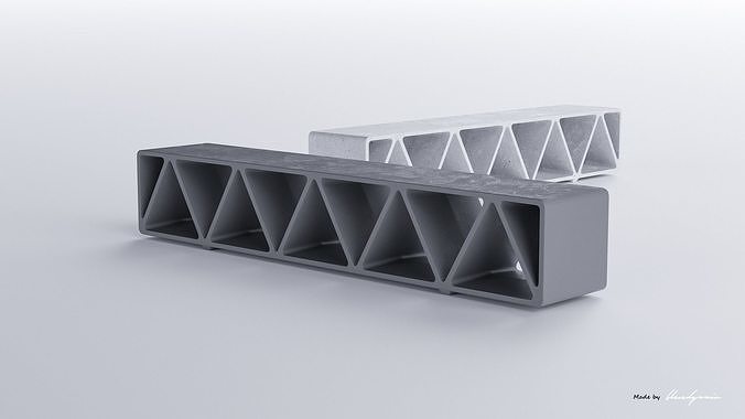 PARK MODERN BENCH CONSTRUQTA CONCRETE 3D model 6