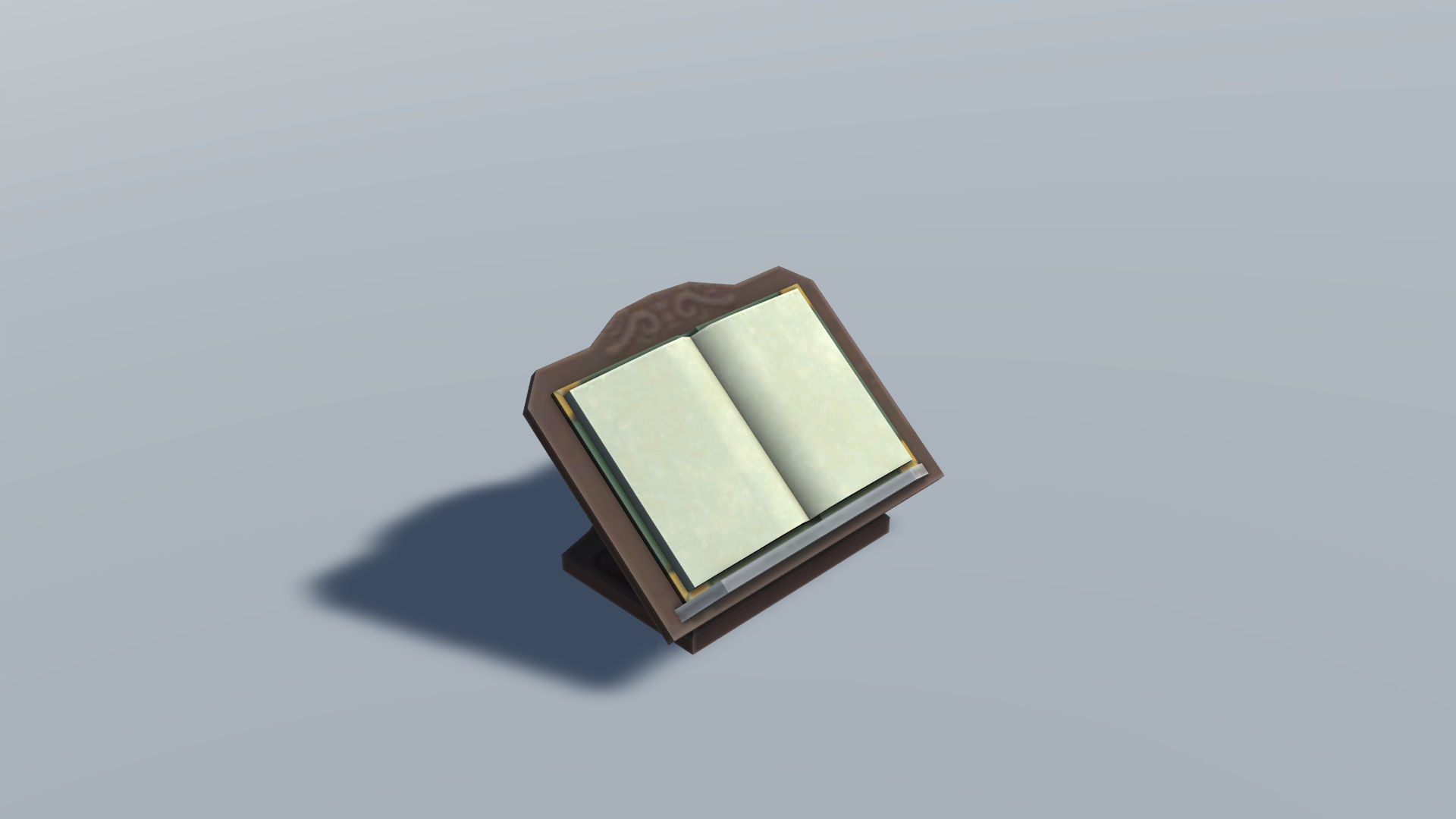 Bedroom Set B wooden cabinet with gold details Low-poly 3D model_6