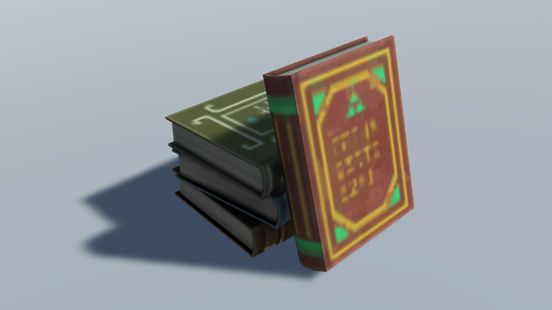 Bedroom Set B wooden cabinet with gold details Low-poly 3D model_7