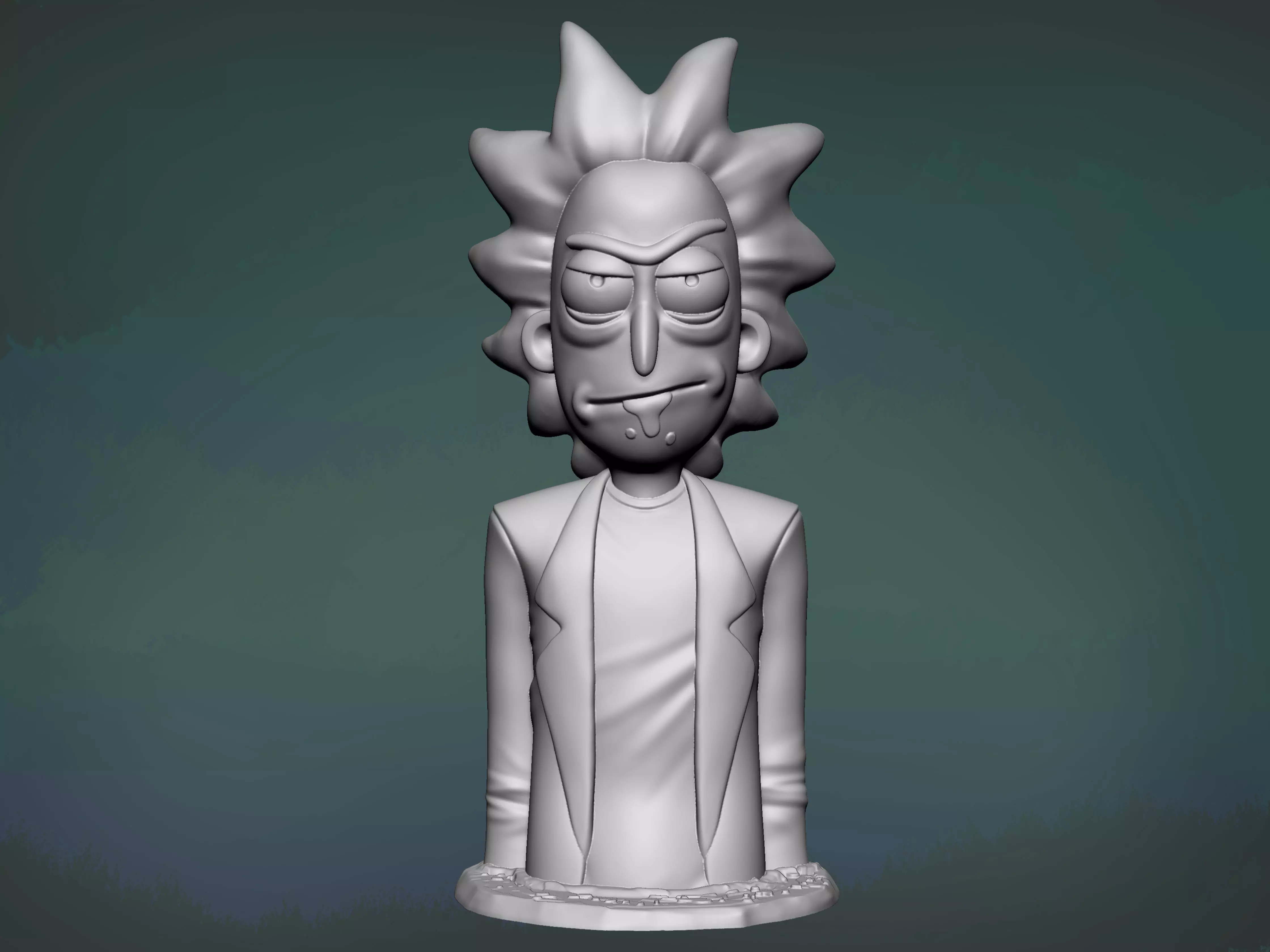 Rick bust 3D print model