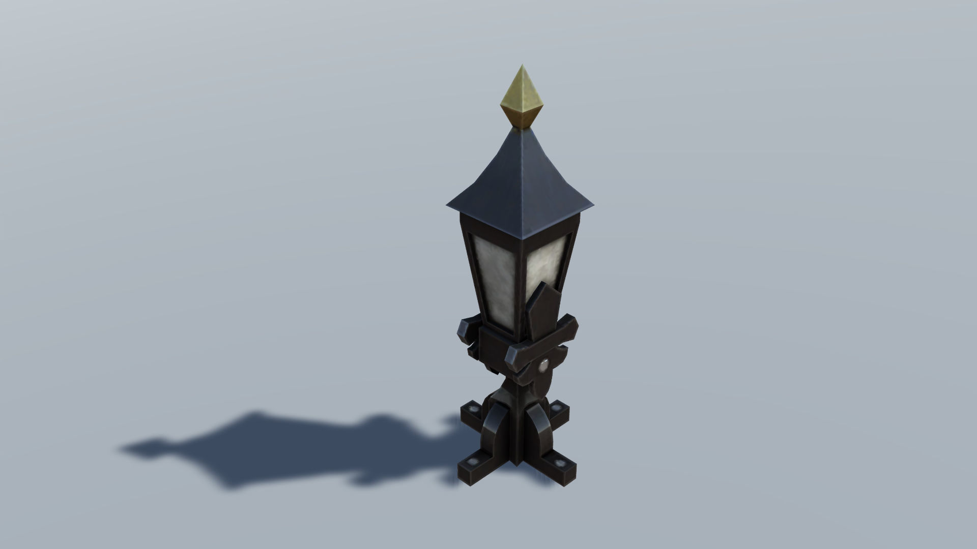 Bedroom Set C ornate door Low-poly 3D model_7