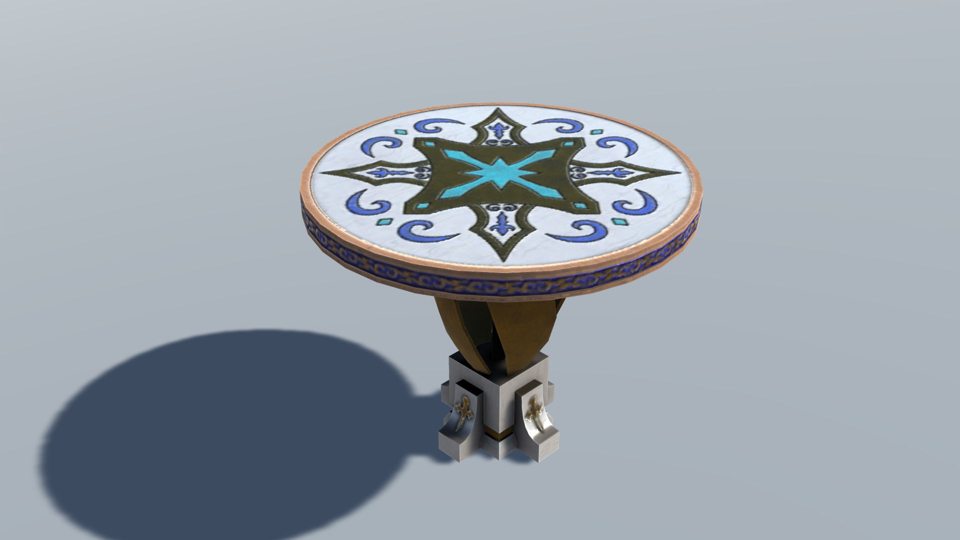 Bedroom Set C ornate door Low-poly 3D model_5