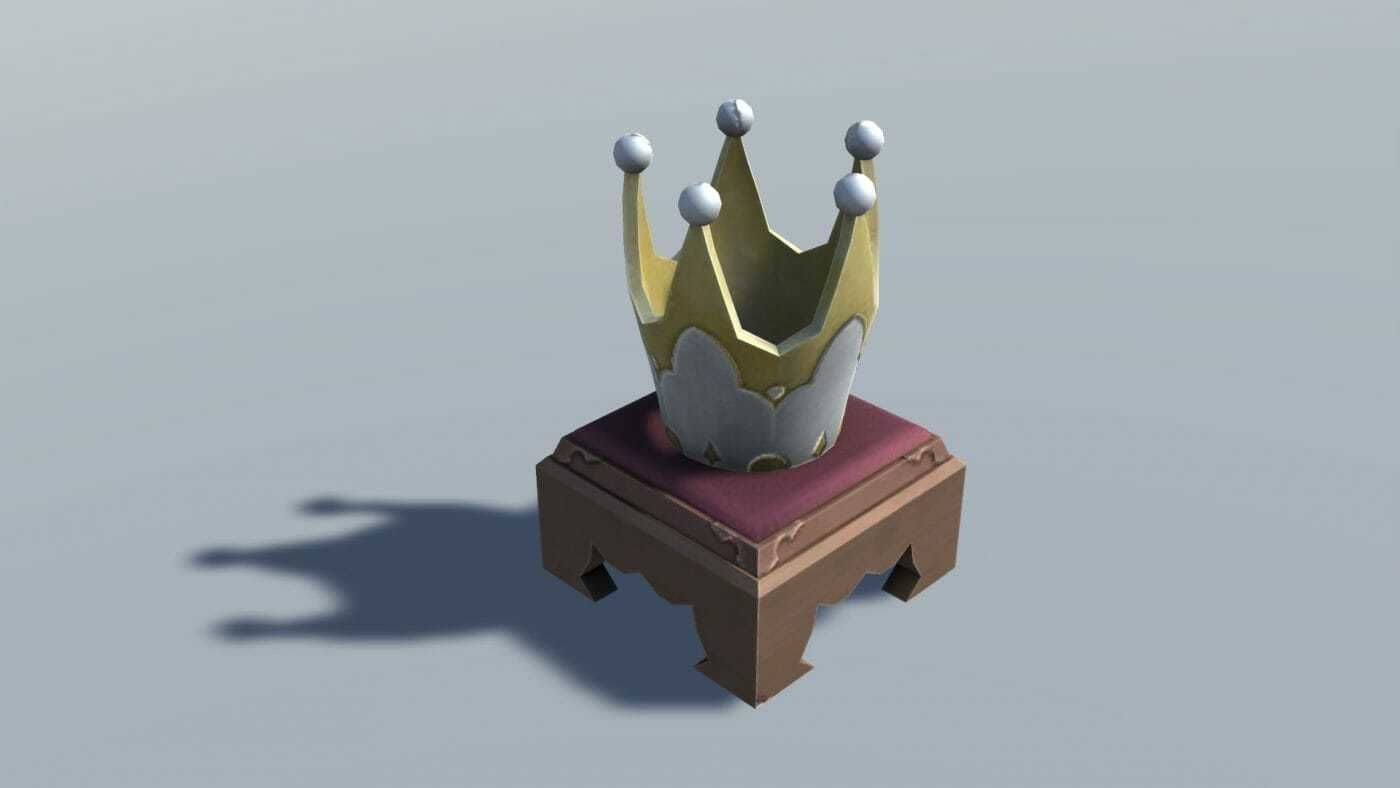 Bedroom Set D desk Low-poly 3D model_9