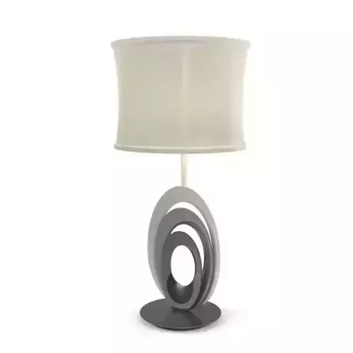 Polished Silver Oval Base Reading Lamp