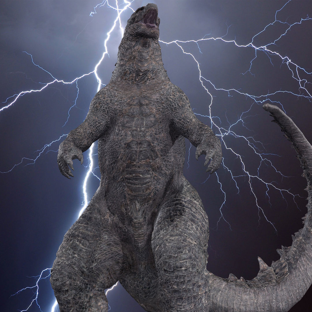  Godzilla Rig model Low-poly 3D model_2