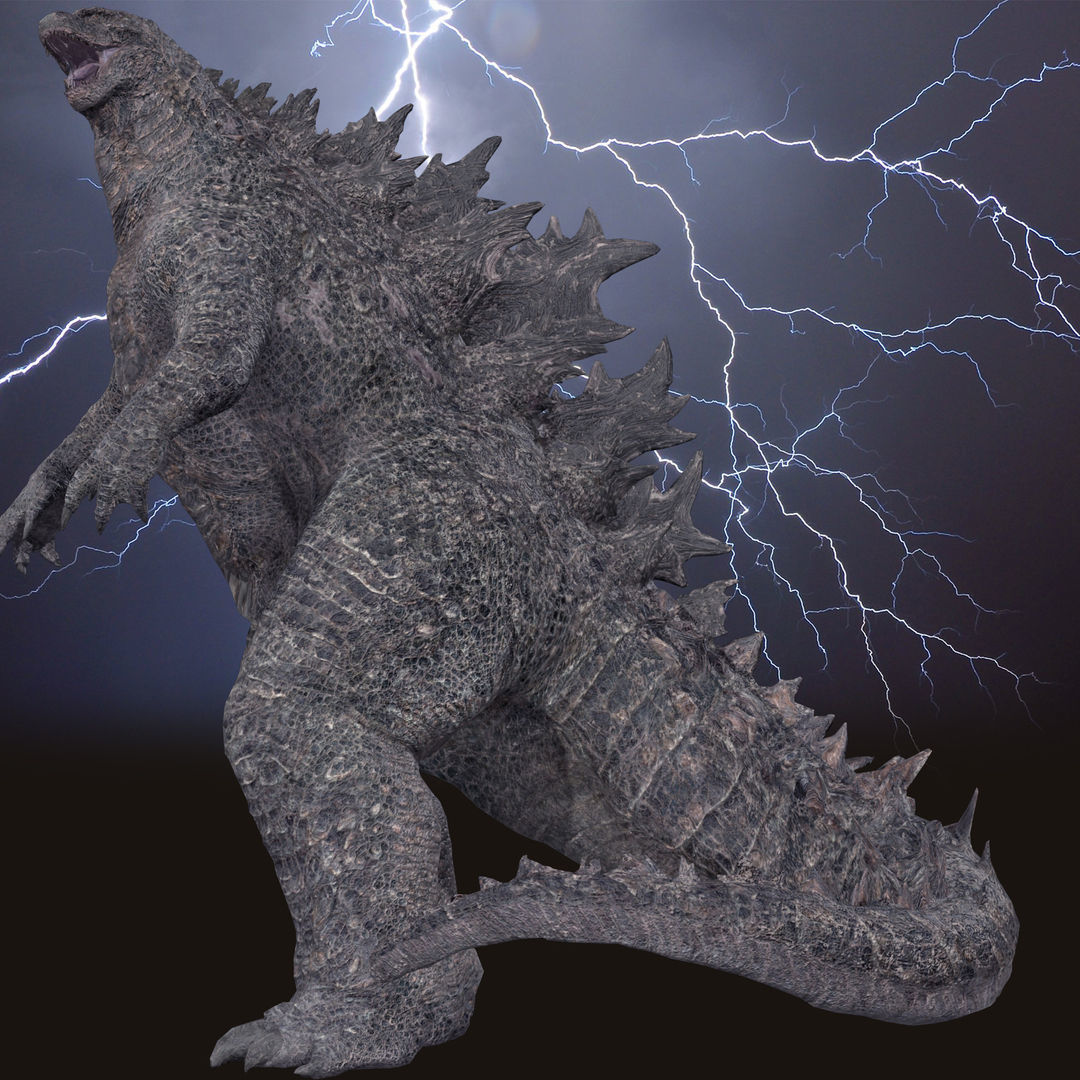  Godzilla Rig model Low-poly 3D model_1