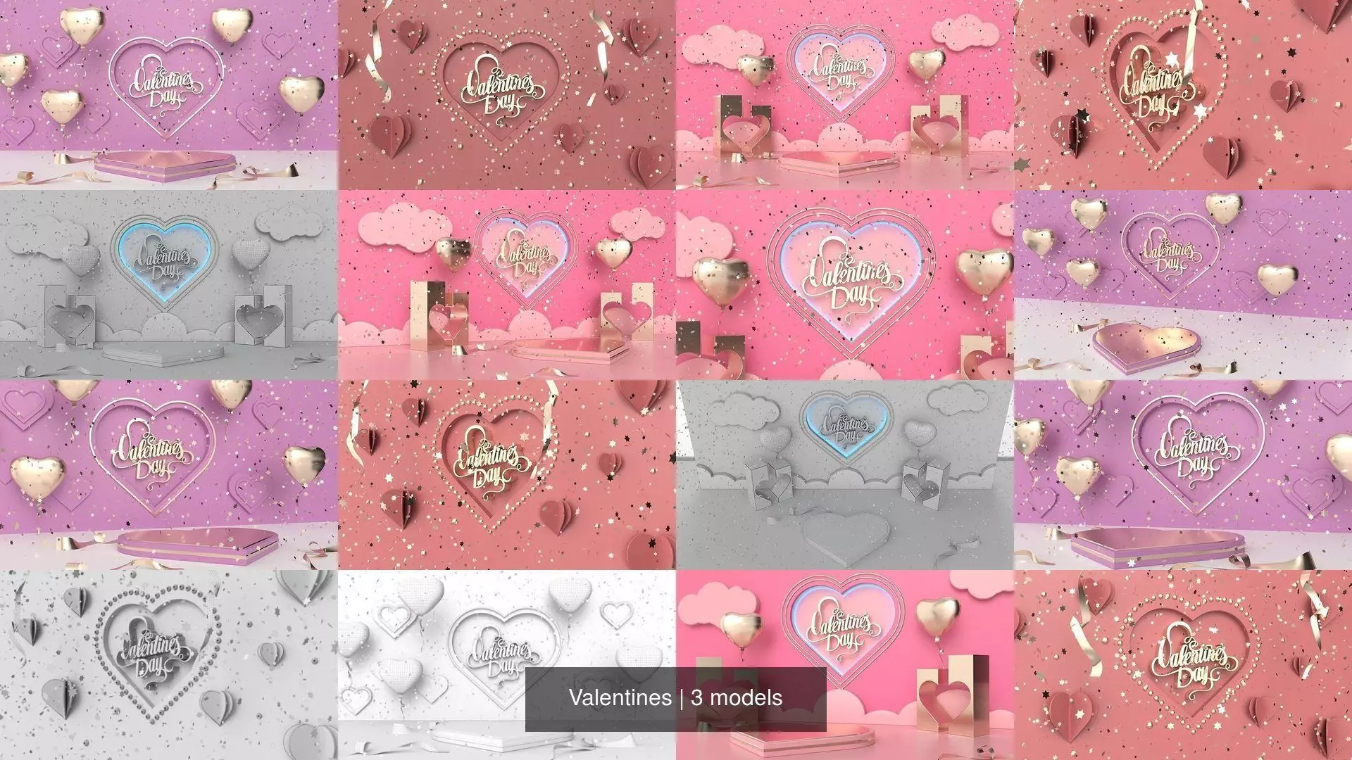 Valentines 3D Model Collection_0