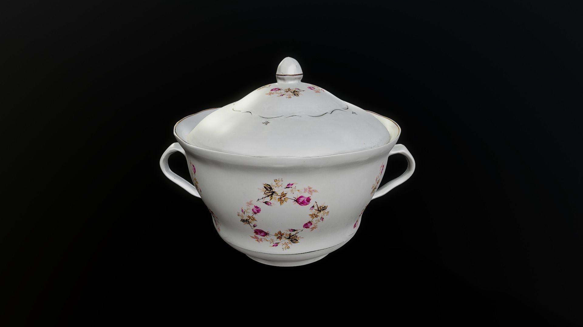 3D Scan Tureen Low-poly 3D model_4