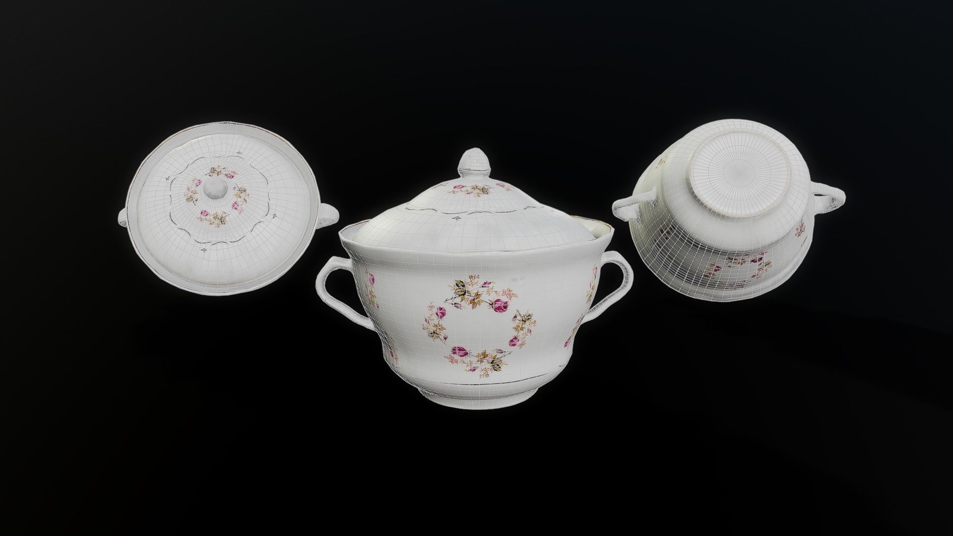 3D Scan Tureen Low-poly 3D model_9