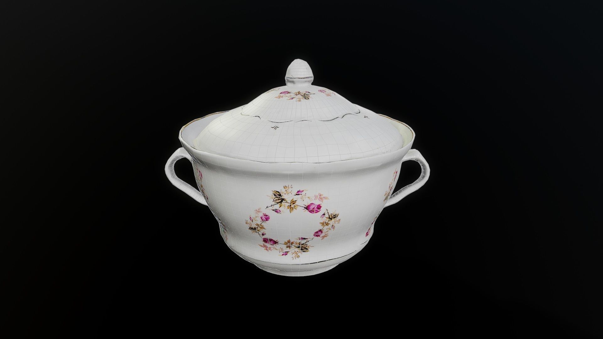 3D Scan Tureen Low-poly 3D model_3