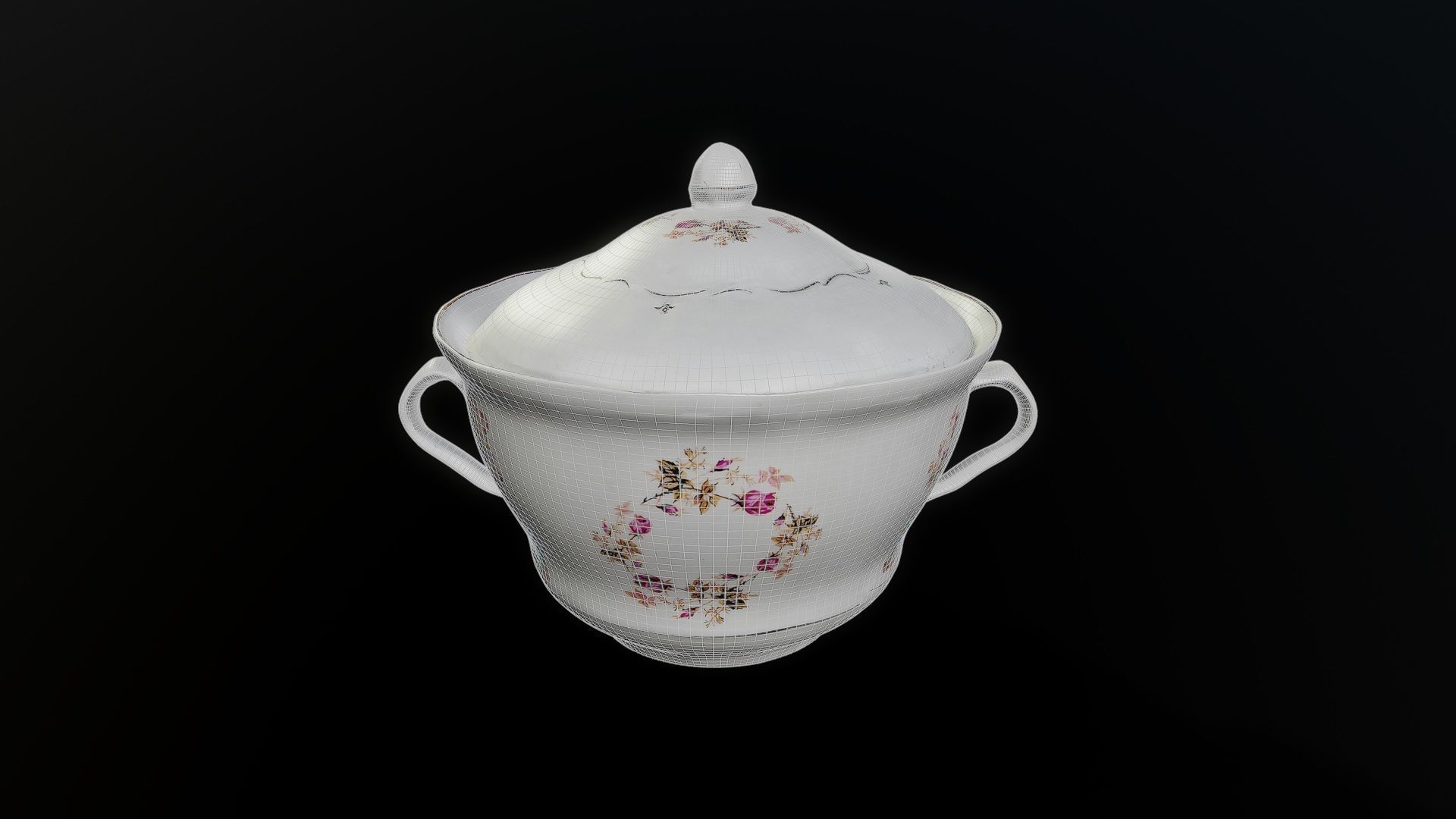 3D Scan Tureen Low-poly 3D model_5