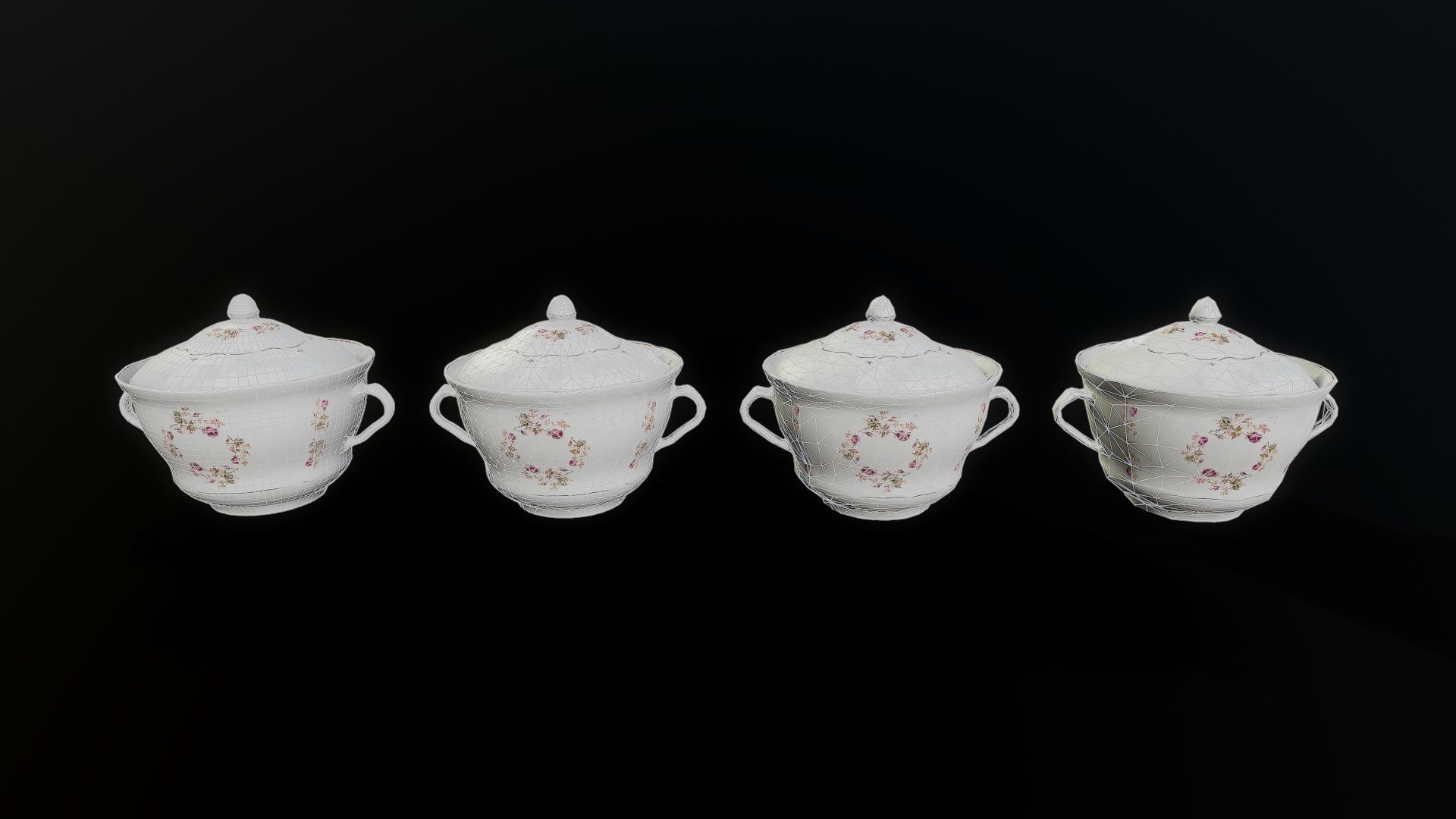 3D Scan Tureen Low-poly 3D model_7