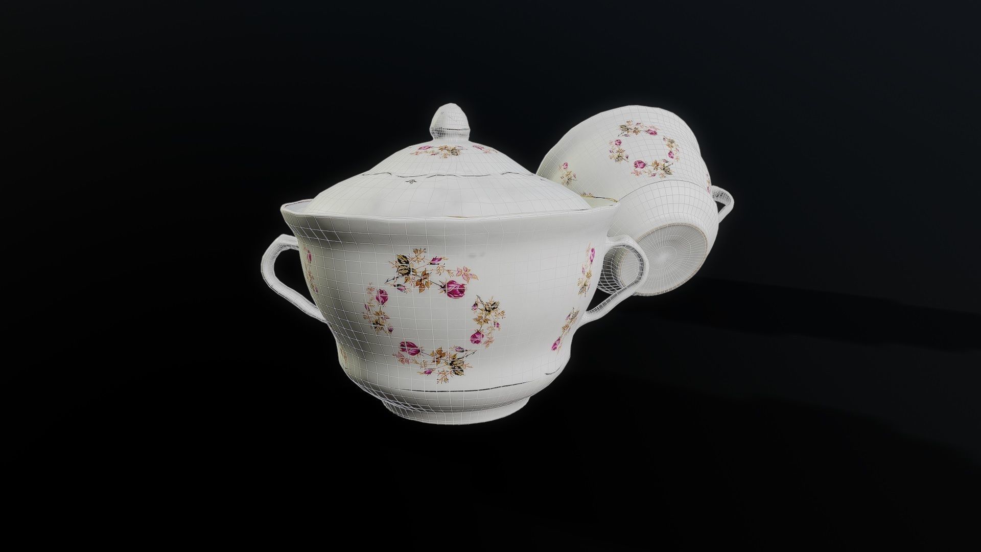 3D Scan Tureen Low-poly 3D model_1