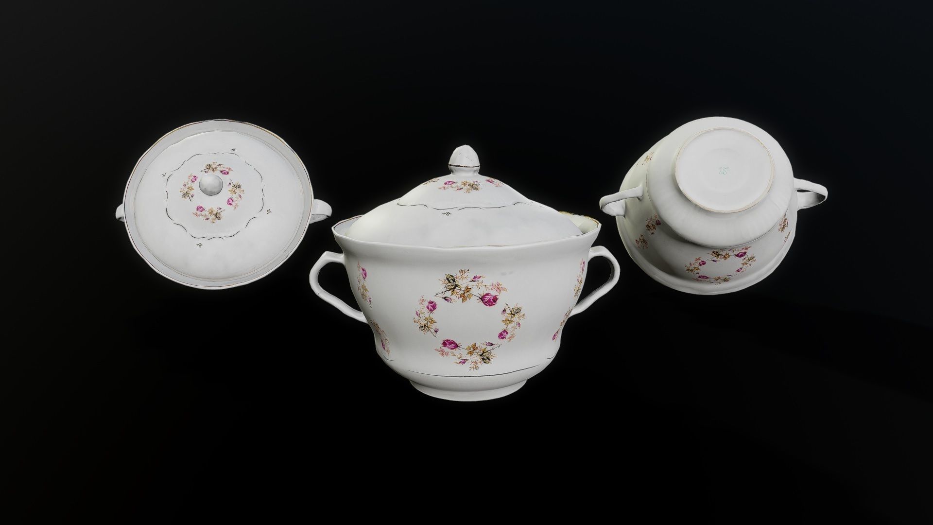 3D Scan Tureen Low-poly 3D model_8