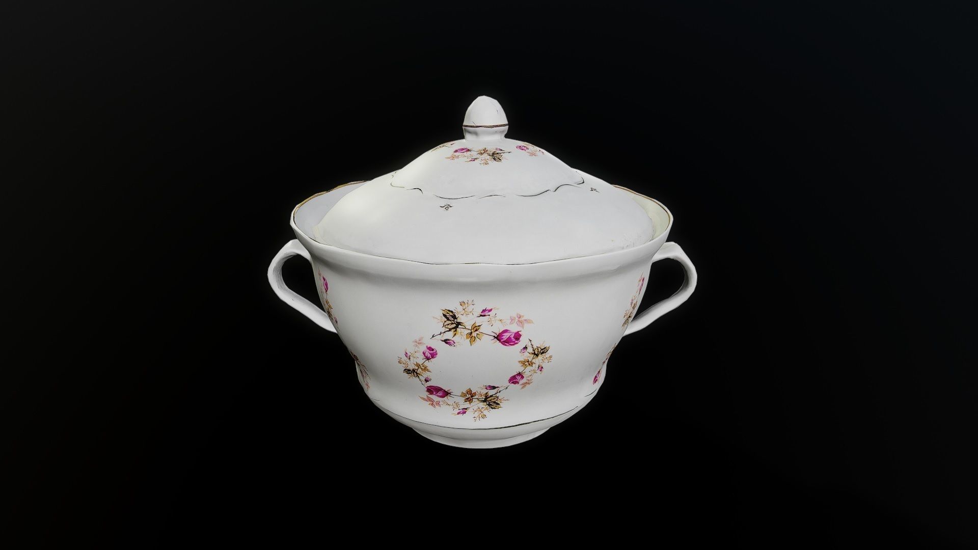 3D Scan Tureen Low-poly 3D model_2